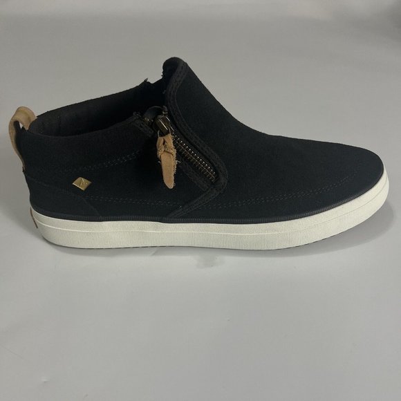 Sperry STS86853 Women's Crest Lug Side Zip Suede Chukka Shoes Black Size… - Picture 6 of 15